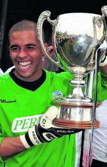 Ebbsfleet goalkeeper Preston Edwards