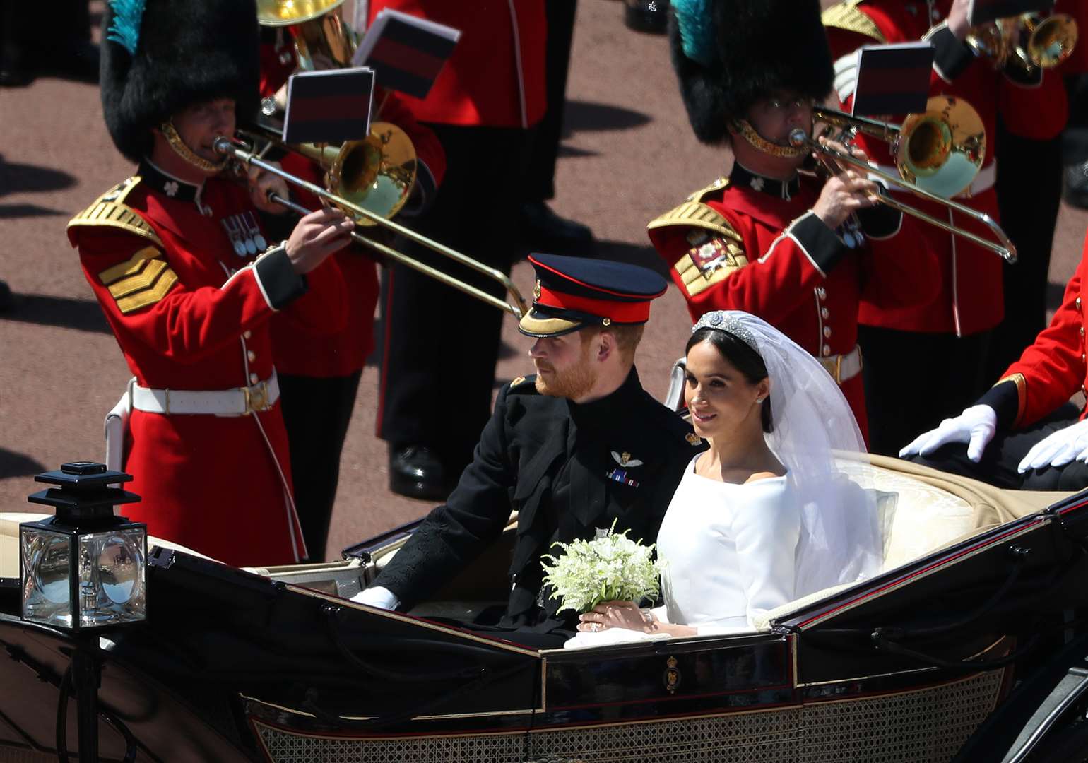 Harry and Meghan on their wedding day (Andrew Milligan/PA)
