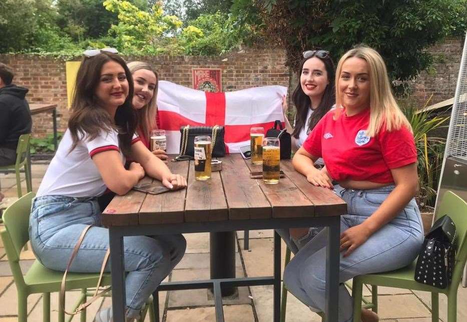 Fans gather at the Five Pointed Star in West Malling