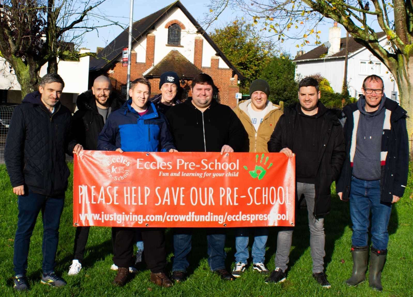 A number of dads from Eccles will be walking 50 miles to raise funds for their local pre-school. Picture: Duncan Rowe