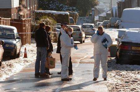 Scene in Upper Luton Road after double stabbing