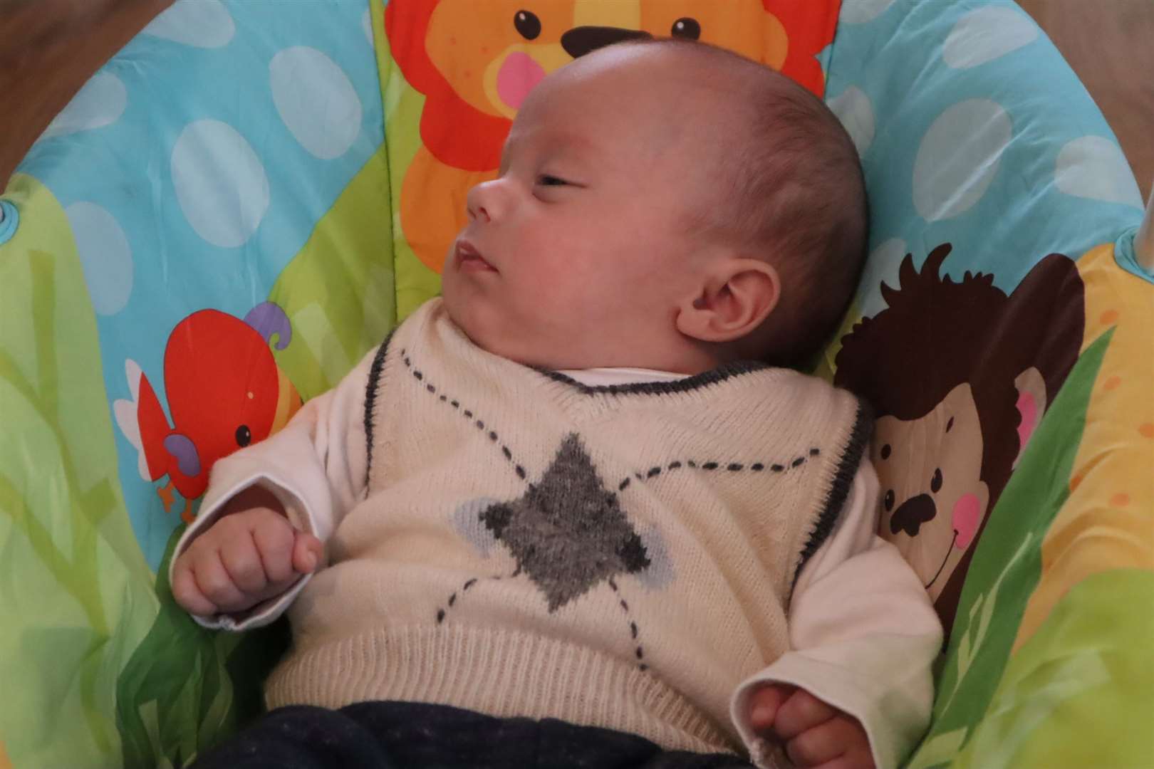 Miracle baby Alexandru-Loachim Dutuc at home in Queenborough