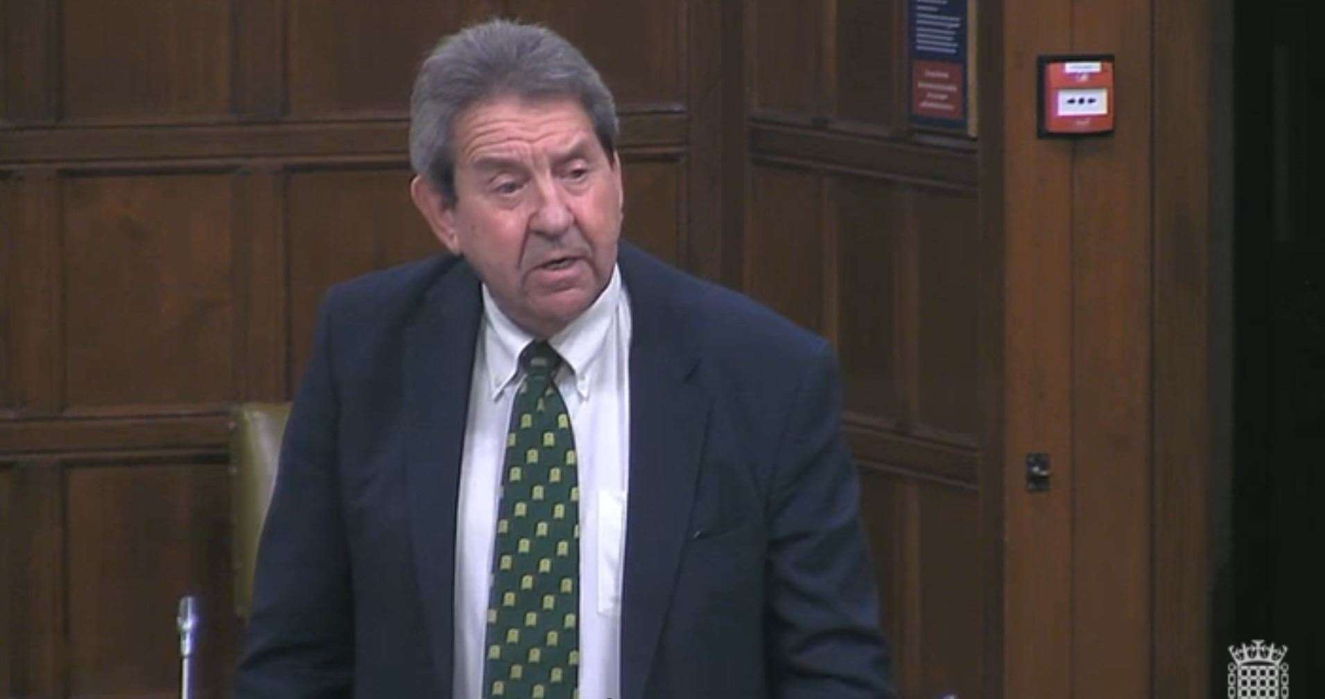 Sittingbourne and Sheppey MP Gordon Henderson during a debate in Westminster. Picture: parliamentlive.tv
