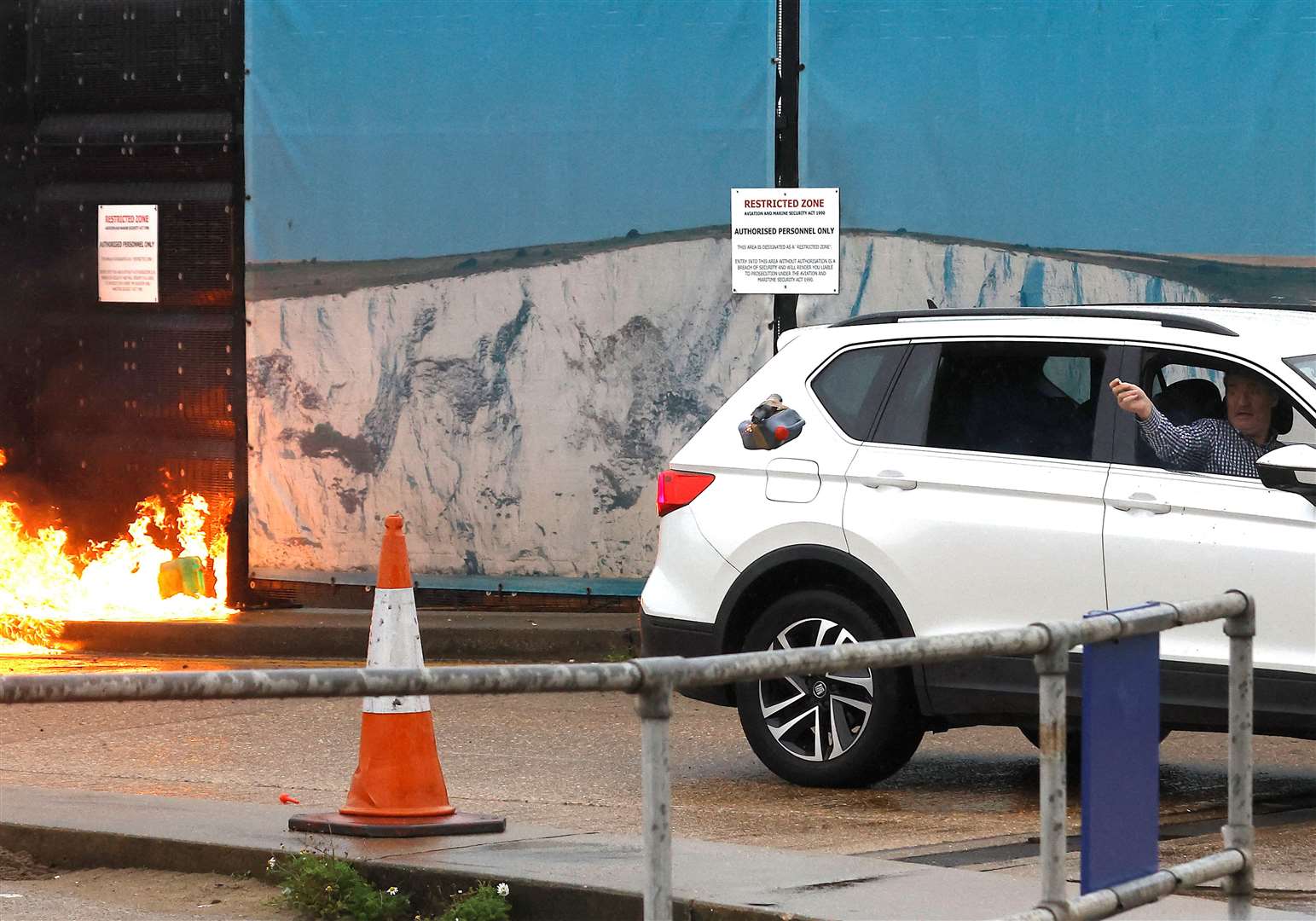 Andrew Leak, 66, was named as the suspect in the shocking weekend attack at Dover. Picture: Reuters/Peter Nicholls