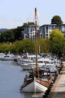 Boats on the river Medway for the 2009 Maidstone River Festival