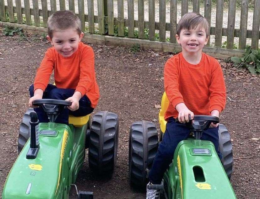 Twins Miles and Darwin Church, from Strood