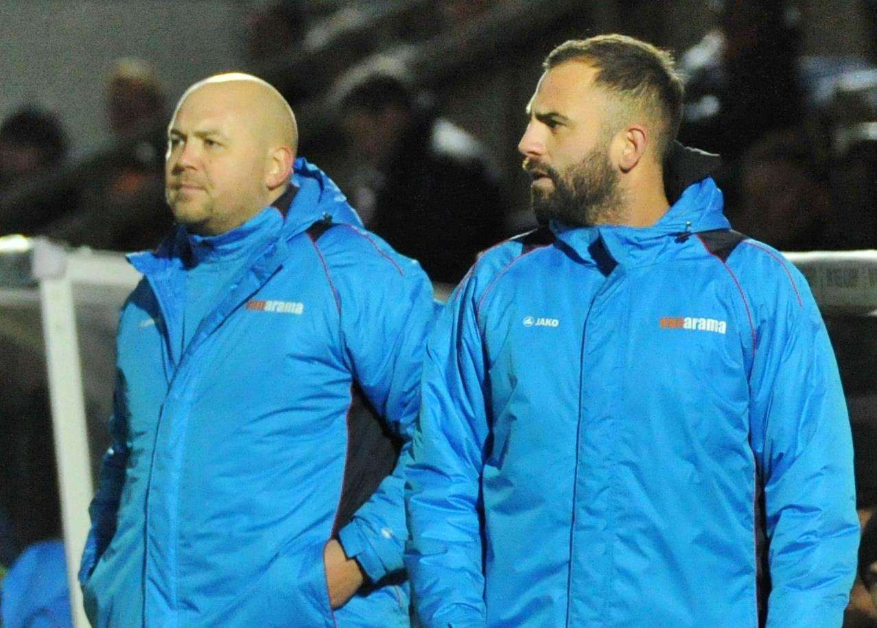 Maidstone caretaker managers Tristan Lewis and Simon Walton Picture: Steve Terrell