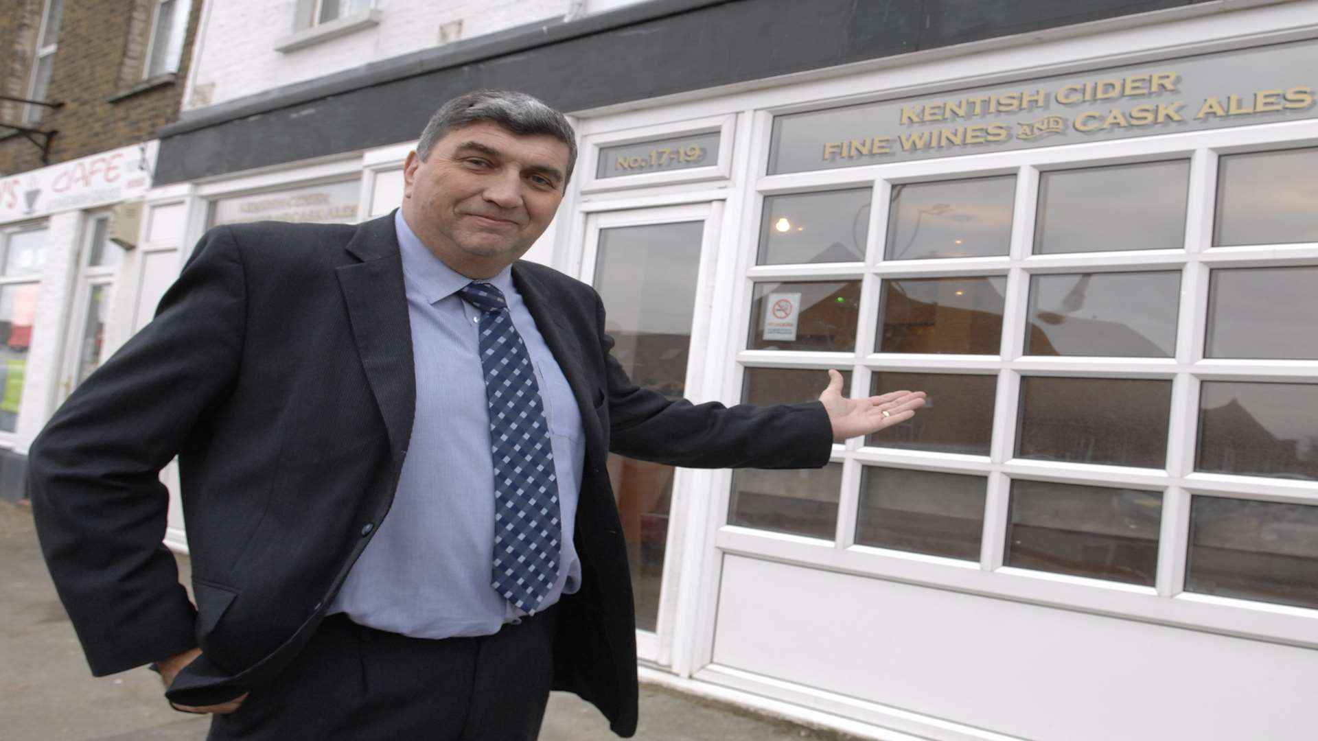 Melvin Hopper outside The Heritage micropub in Halfway.