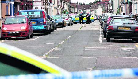 The scene of the assault in Gillingham