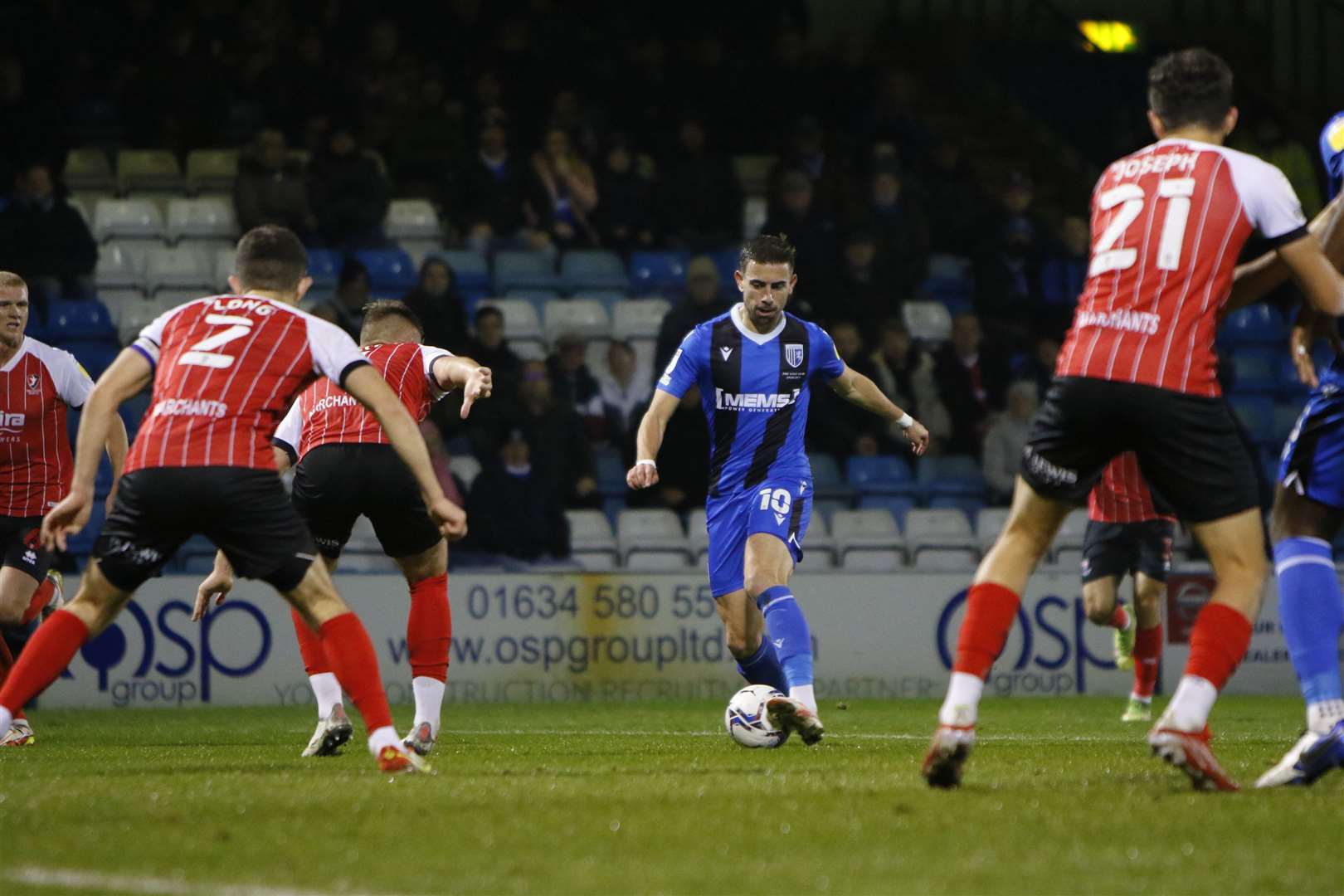 Olly Lee was back for Gillingham quicker than expected Picture: Andy Jones