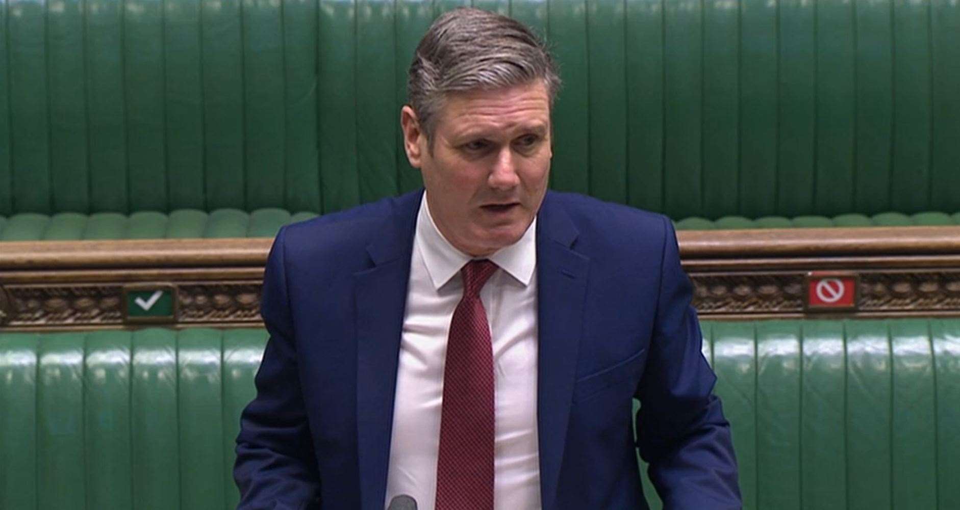 Labour leader Sir Keir Starmer speaks during Prime Minister’s Questions (House of Commons/PA)