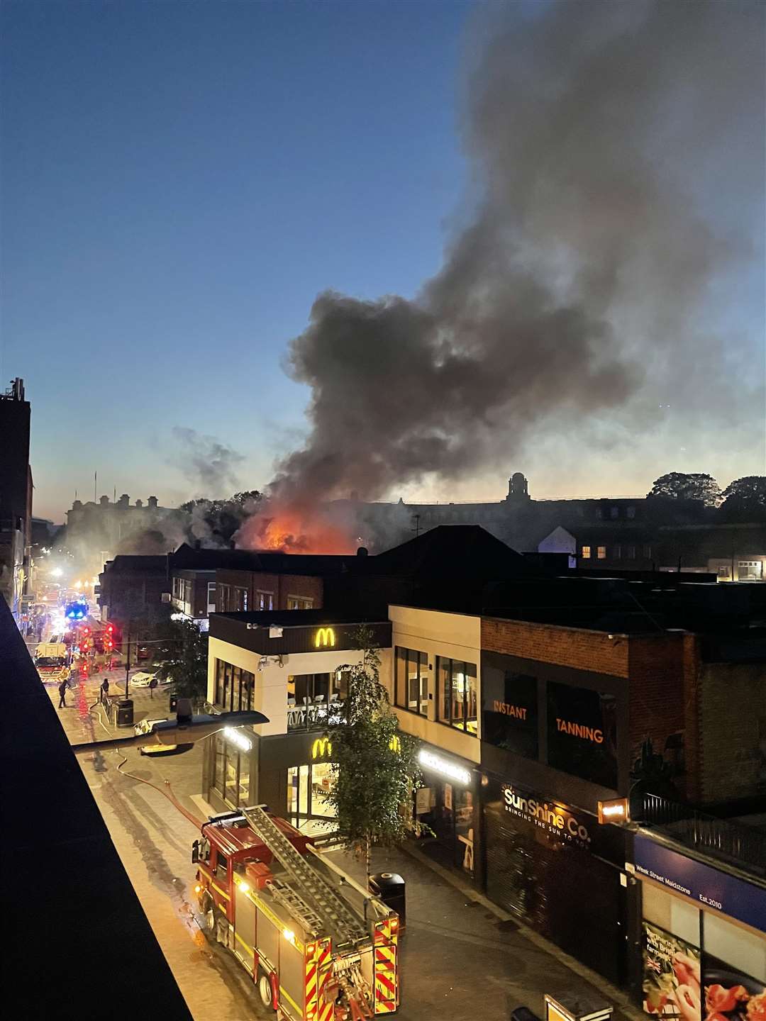 Fire takes hold in Mu Mu bar in Maidstone Picture: Steve Gibbs