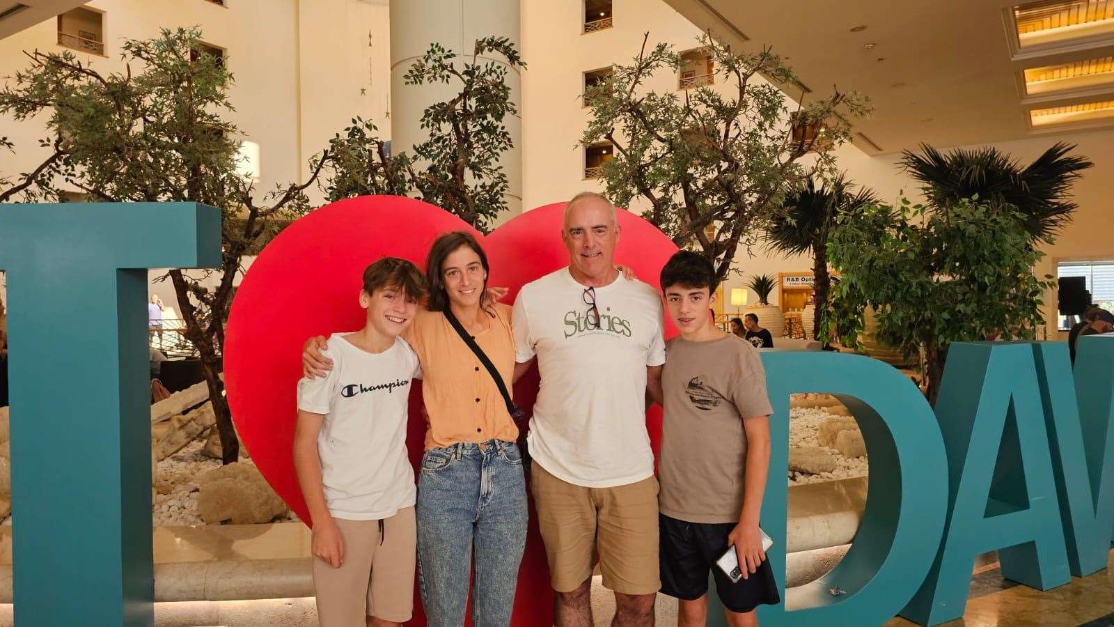 Simon King with his wife and two sons (Simon King/PA)