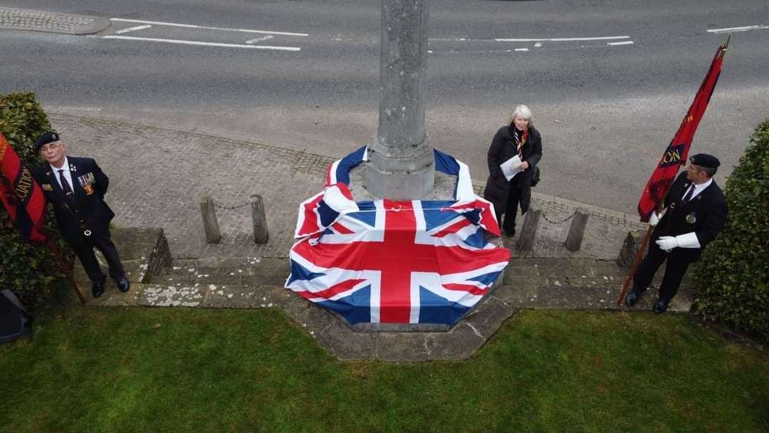 Respects were paid during the ceremony. Picture: Jason Arthur