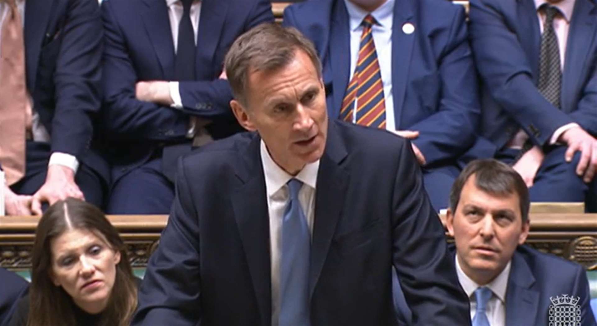 Chancellor of the Exchequer Jeremy Hunt delivering his Budget (House of Commons/PA)