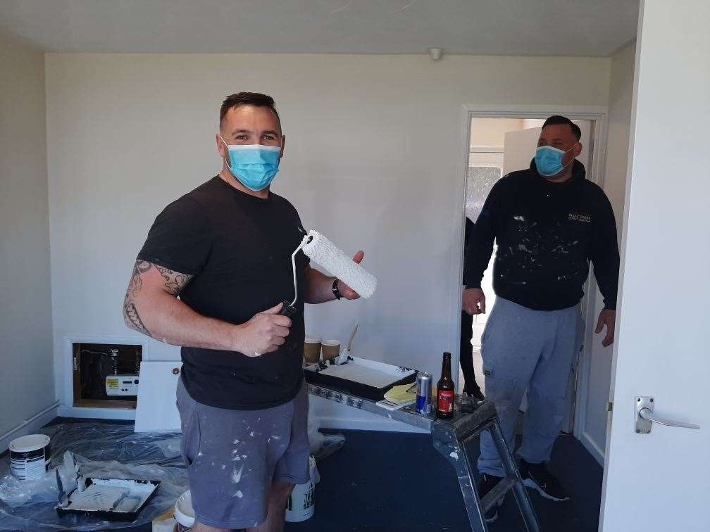 Generous volunteers spent a weekend renovating Minster man Arthur Chew's home