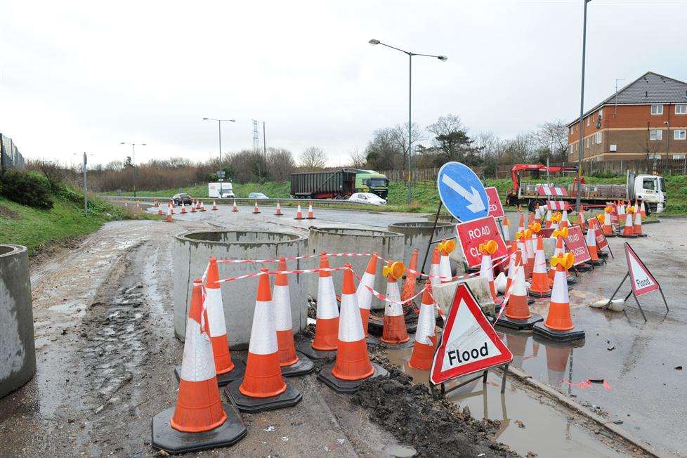 Police were called to rearrange traffic cones. Library picture