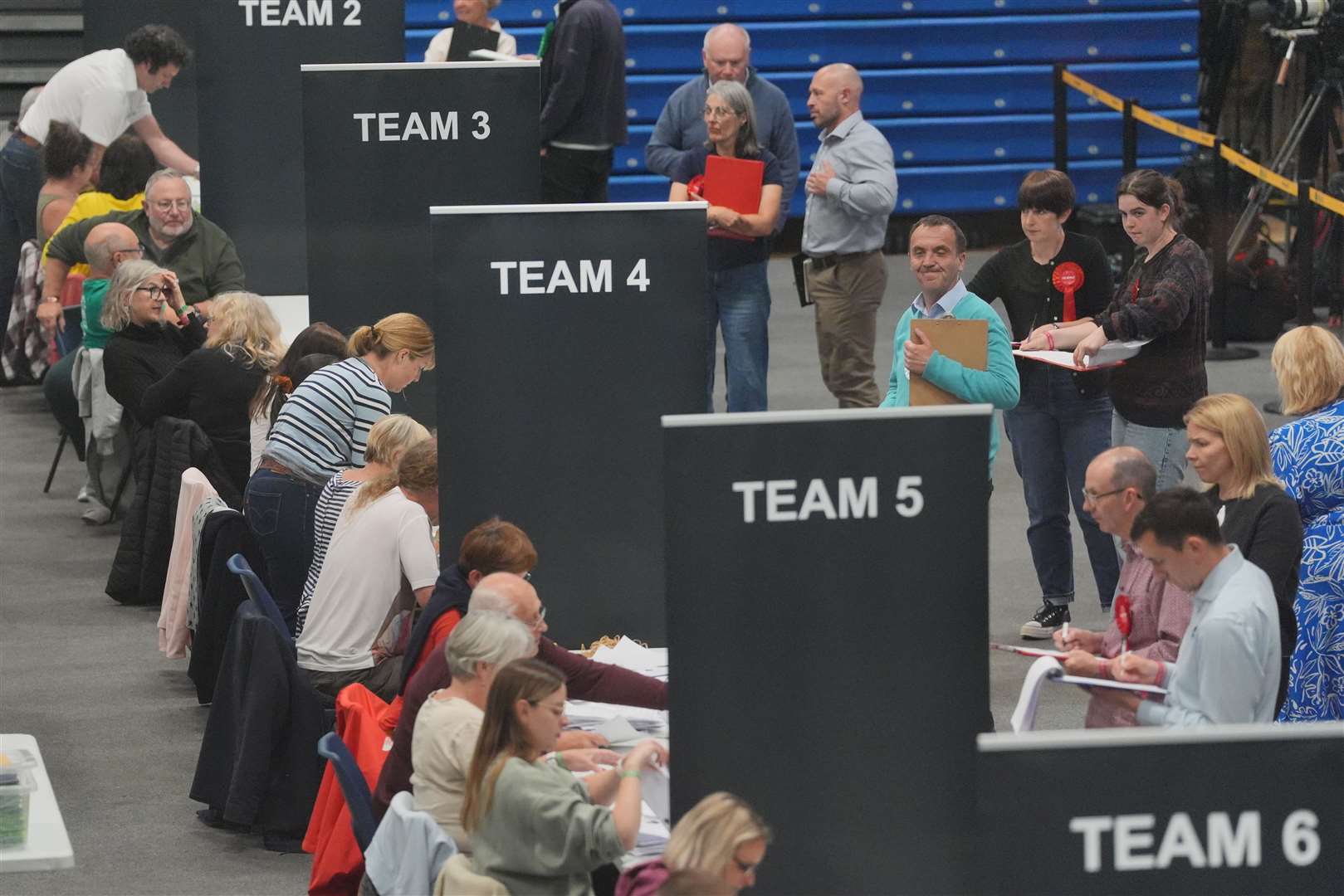 Ballots are sorted at the Sports Training Village, University of Bath (Jonathan Brady/PA)