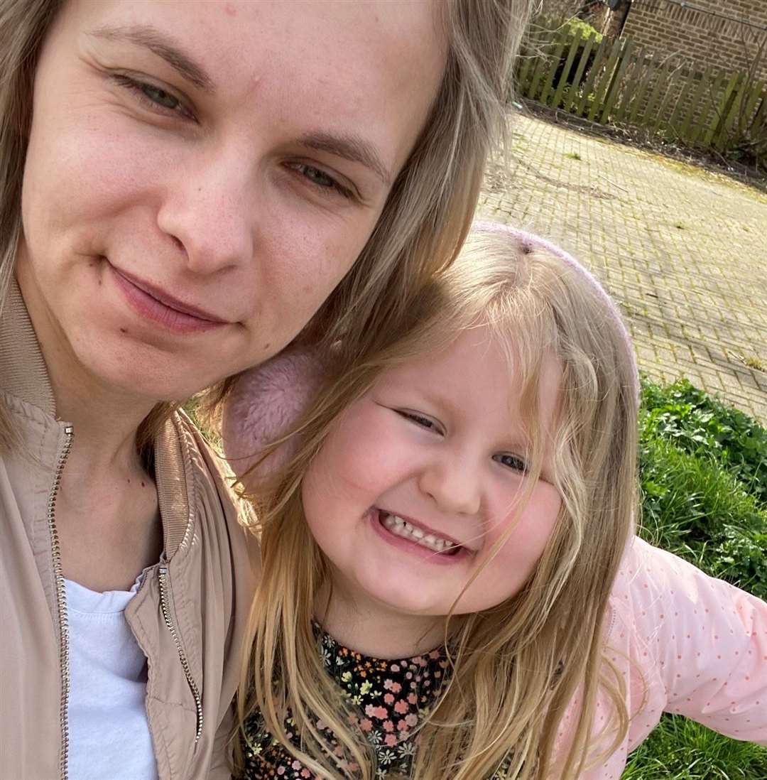 Magdalena Wisniewska, 26, with her daughter Maya Siek