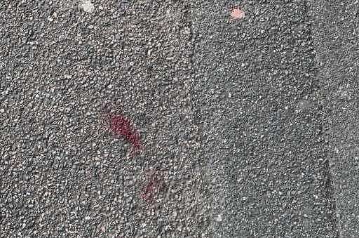 Blood was splattered in the road after the incident in Arlington, Ashford