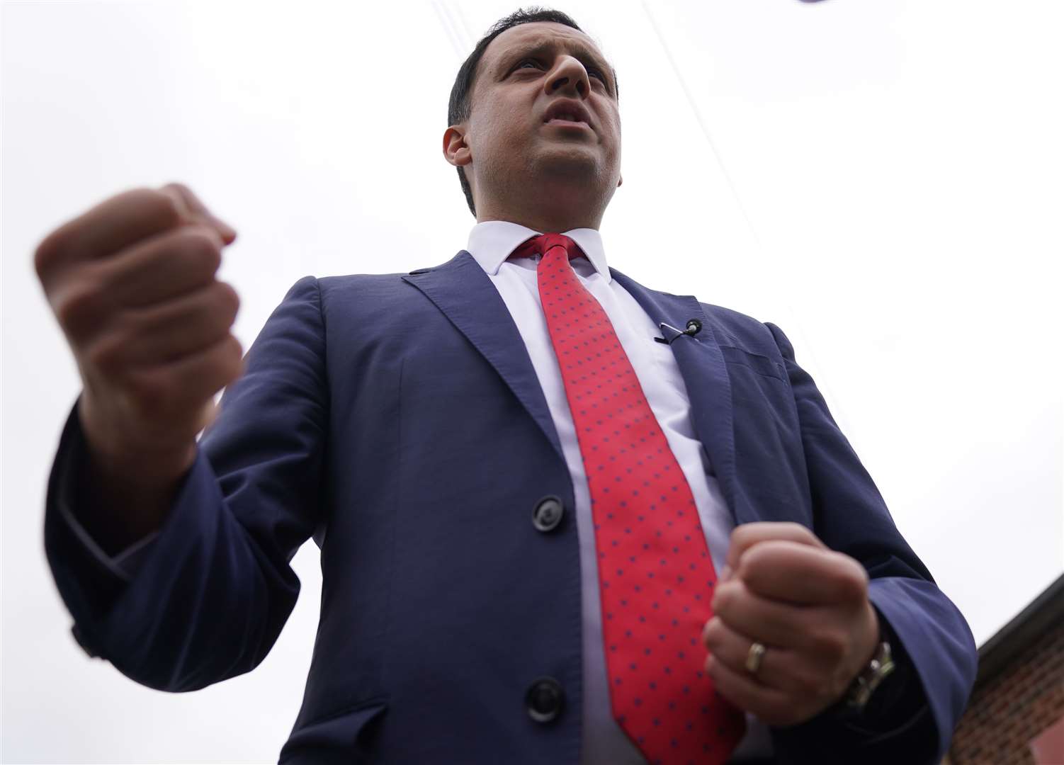 Scottish Labour leader Anas Sarwar was in Pollok to make a keynote speech (Andrew Milligan/PA)