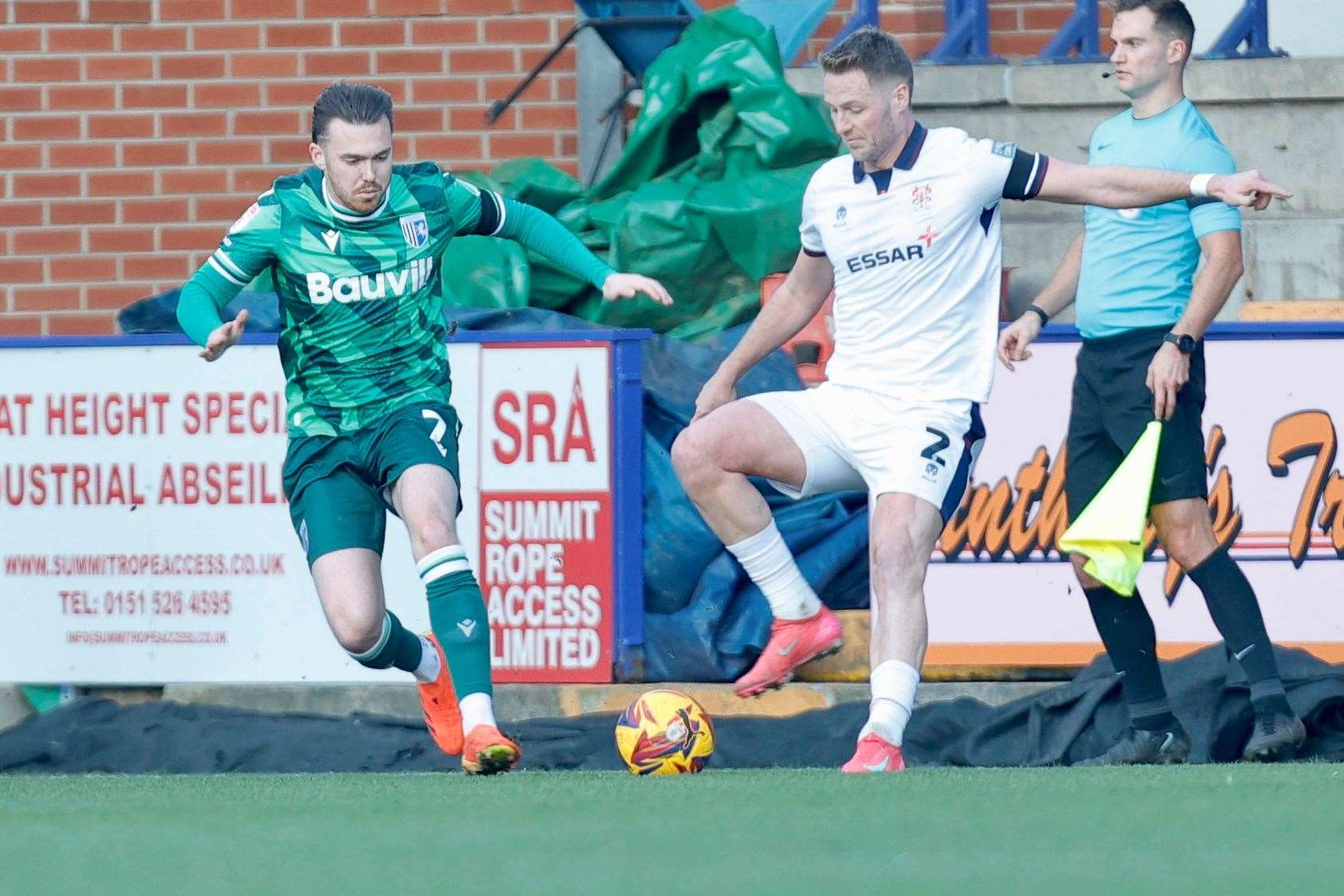 Jack Nolan up against Tranmere's Cameron Norman Picture: Julian_KPI