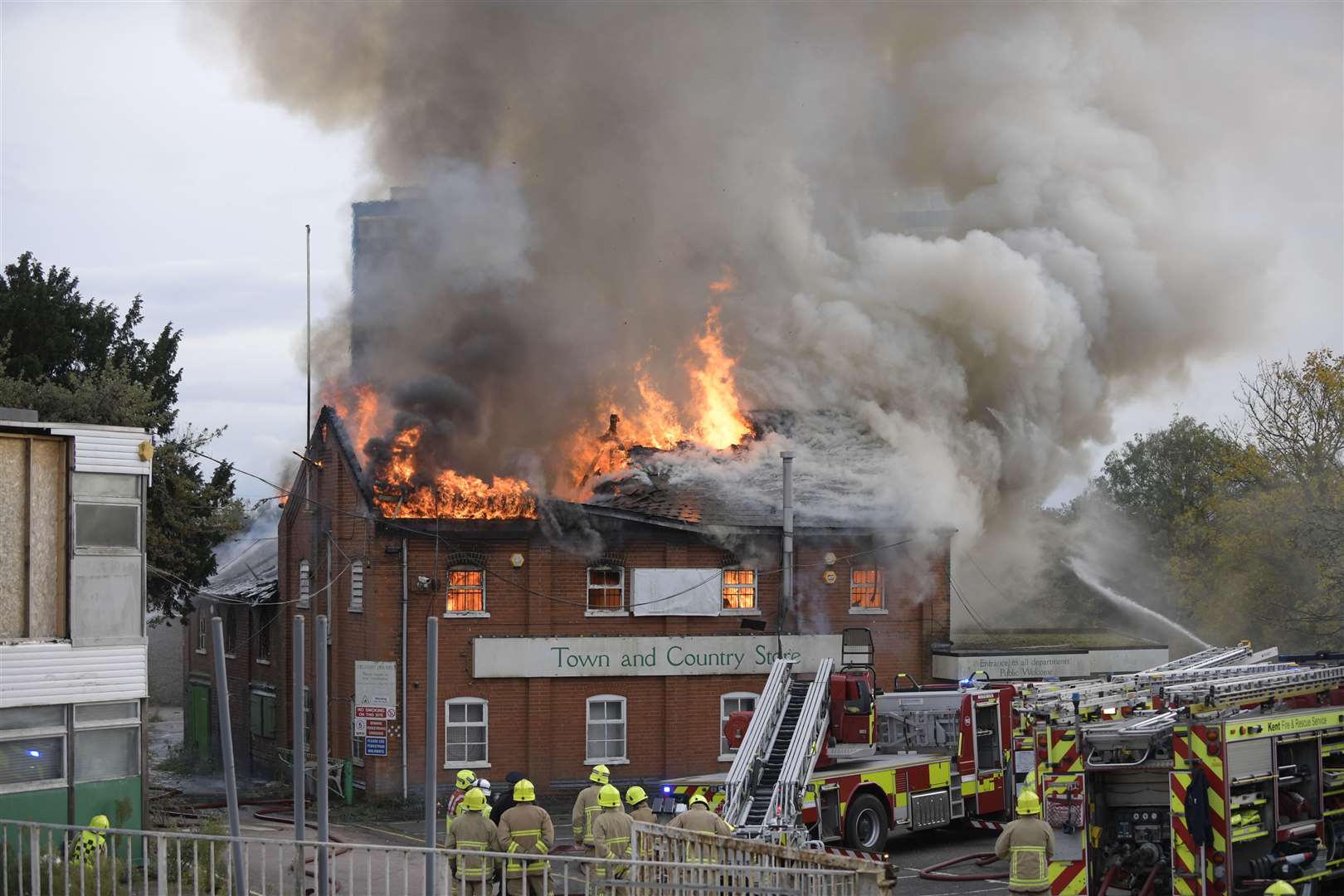 Fire at former Kent Wool Growers site. Picture: Barry Goodwin (20475652)