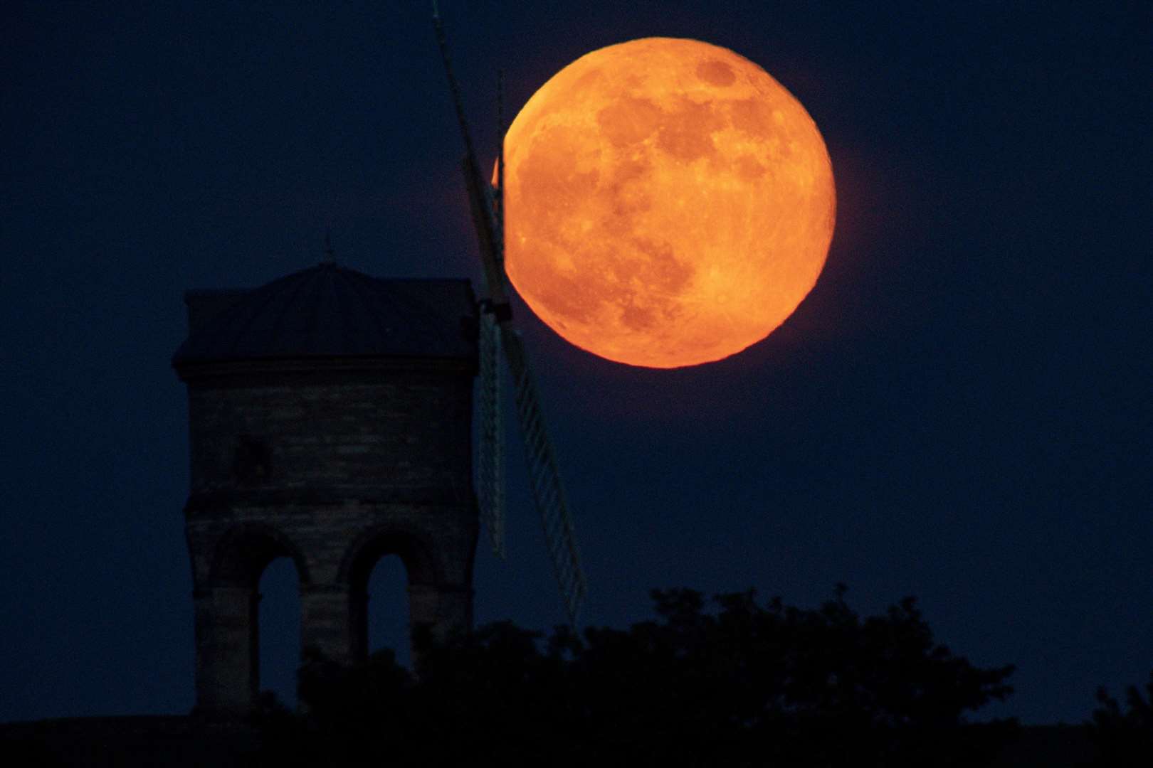 A supermoon beams bigger and brighter