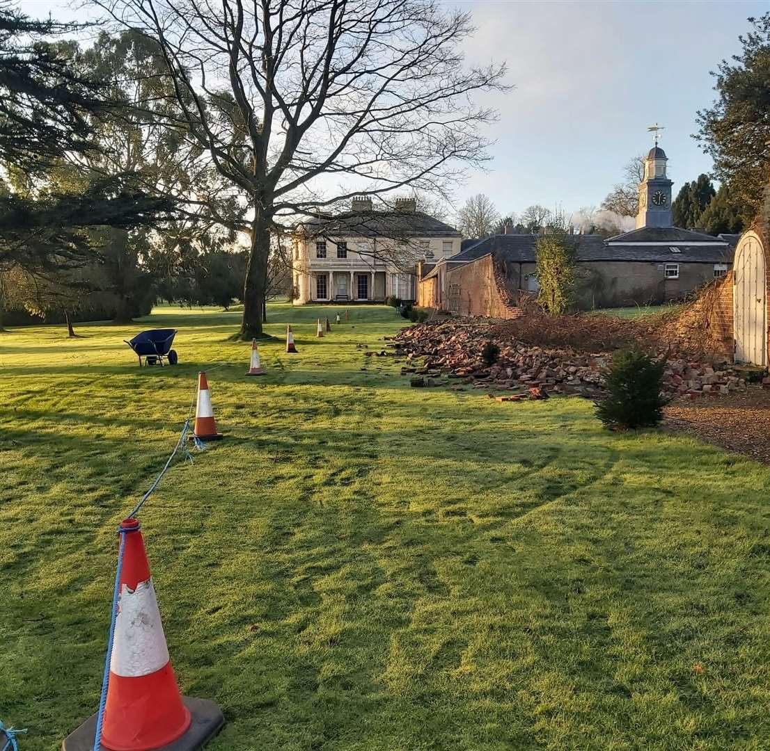 The damage at Belmont House and Gardens following bad weather last week. Picture: Belmont House and Gardens