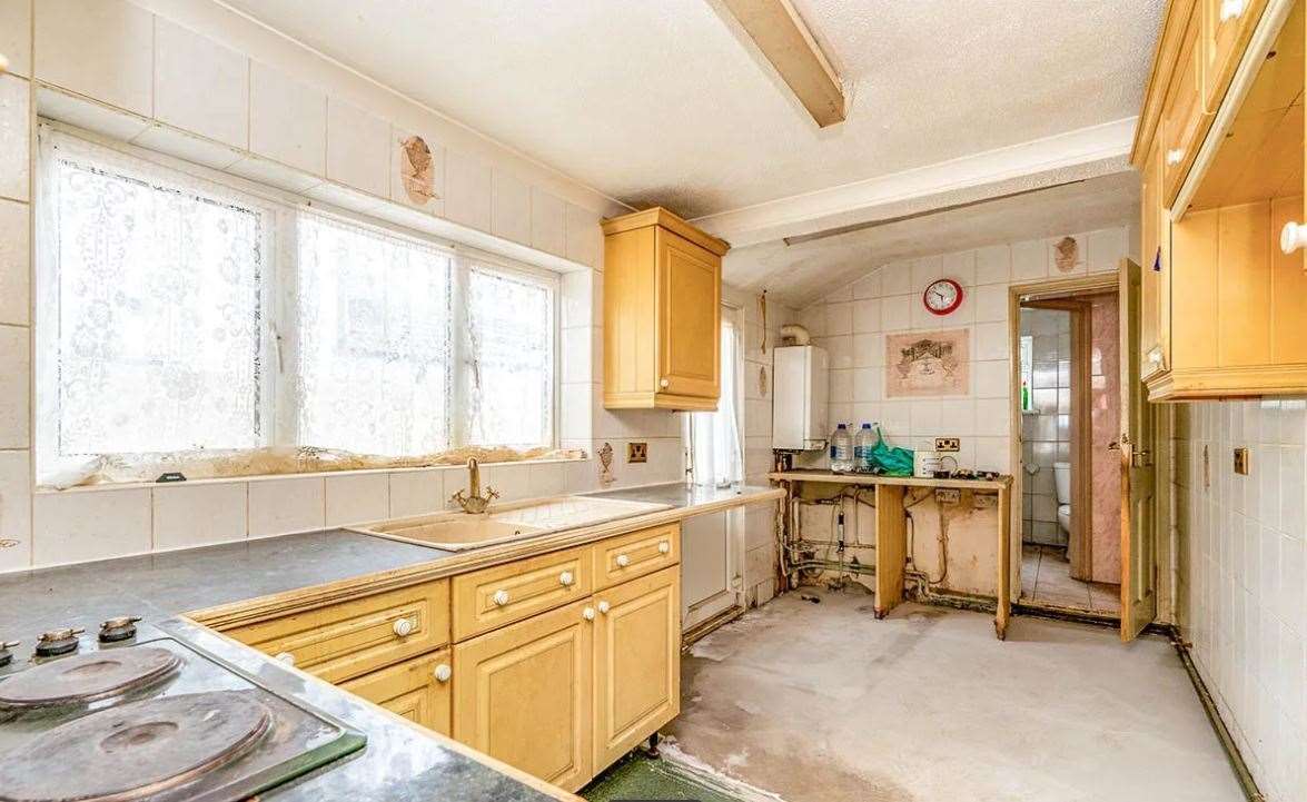 The kitchen area in the Regent Road, Gillingham, house. Picture: Zoopla