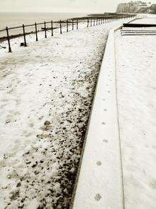 Kingsdown beach in the snow. Picture Marie Wilson, of Walmer.