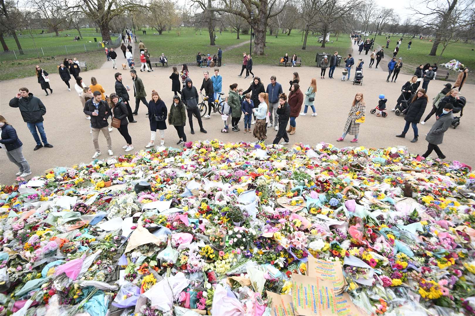 Tributes left to Sarah Everard (Victoria Jones/PA)