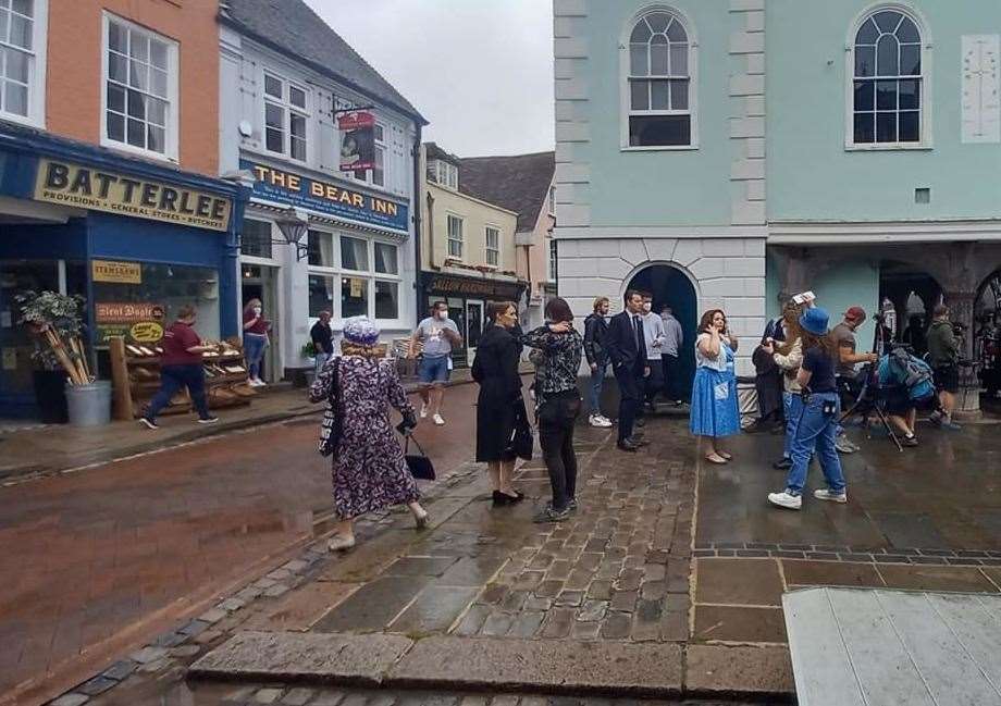 The clock has been rolled back in Faversham for the filming of The Larkins. Picture: Crispin Whiting
