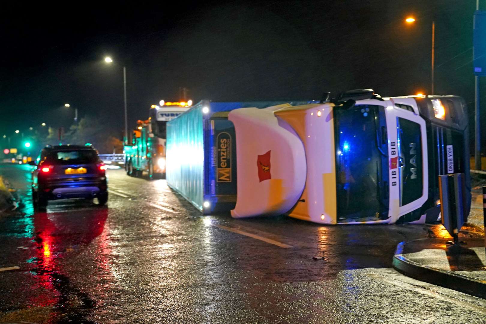 While the red weather warning expired in the early hours of Saturday, the forecaster said amber and yellow warnings for wind remained in place (Owen Humphreys/PA)