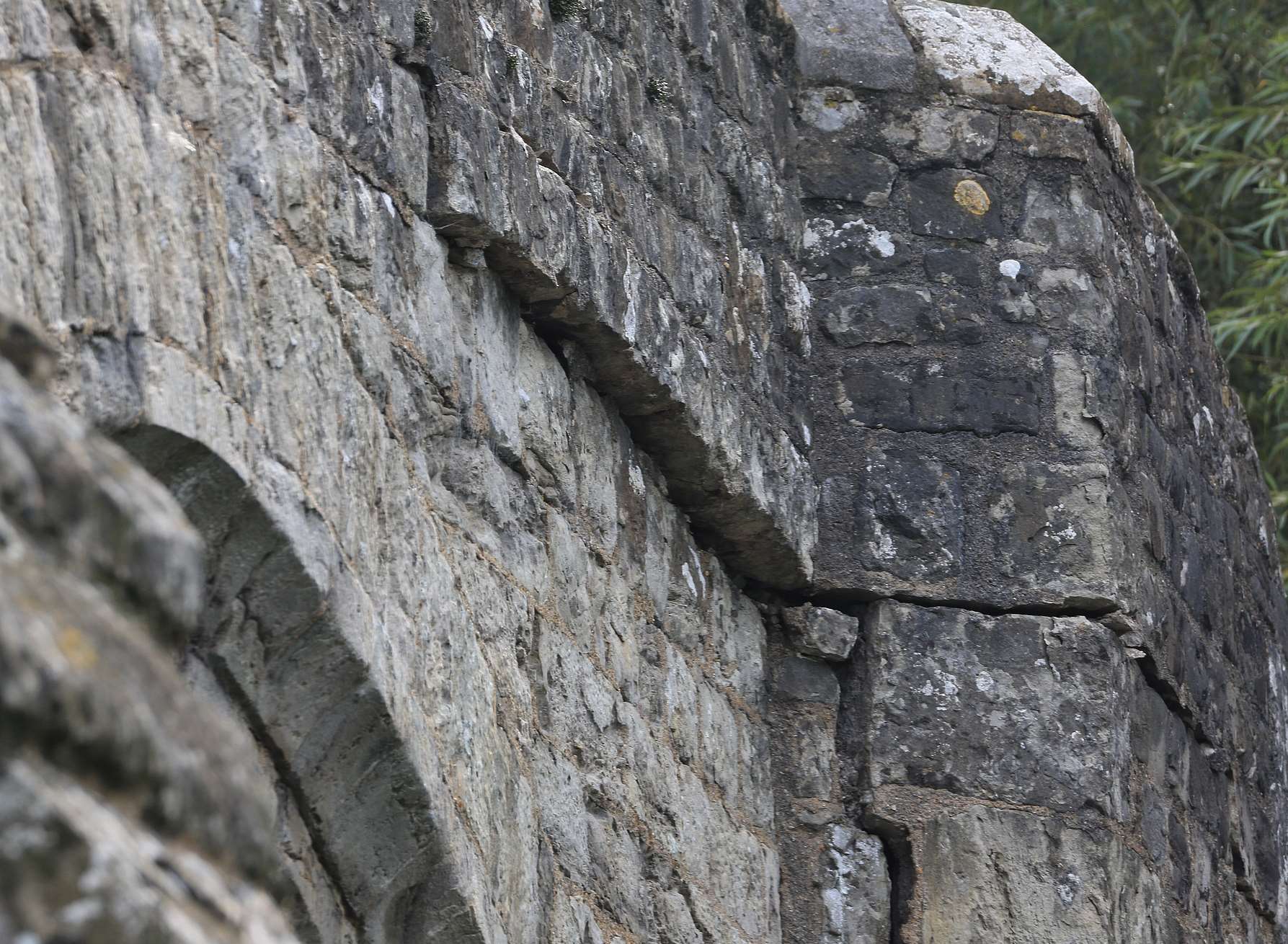 Damage to the bridge. Picture: Mike Mahoney