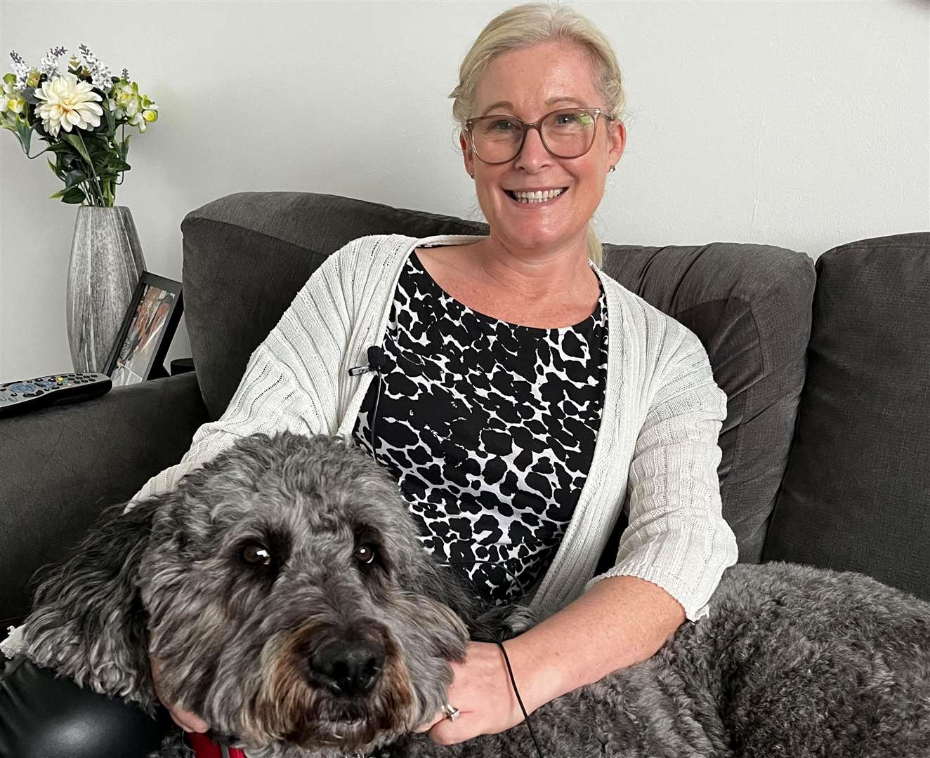 Candy Adams, from Istead Rise, Gravesend, and her medical detection dog Teddy