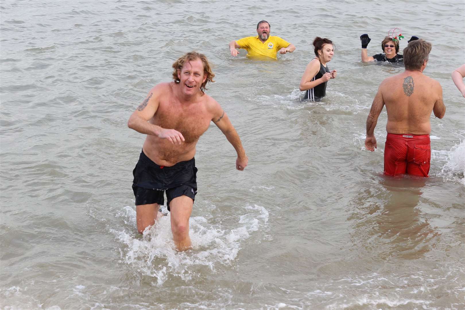 Sheerness seafront Ian Arnell is no stranger to a sea dip himself. Picture: John Westhrop