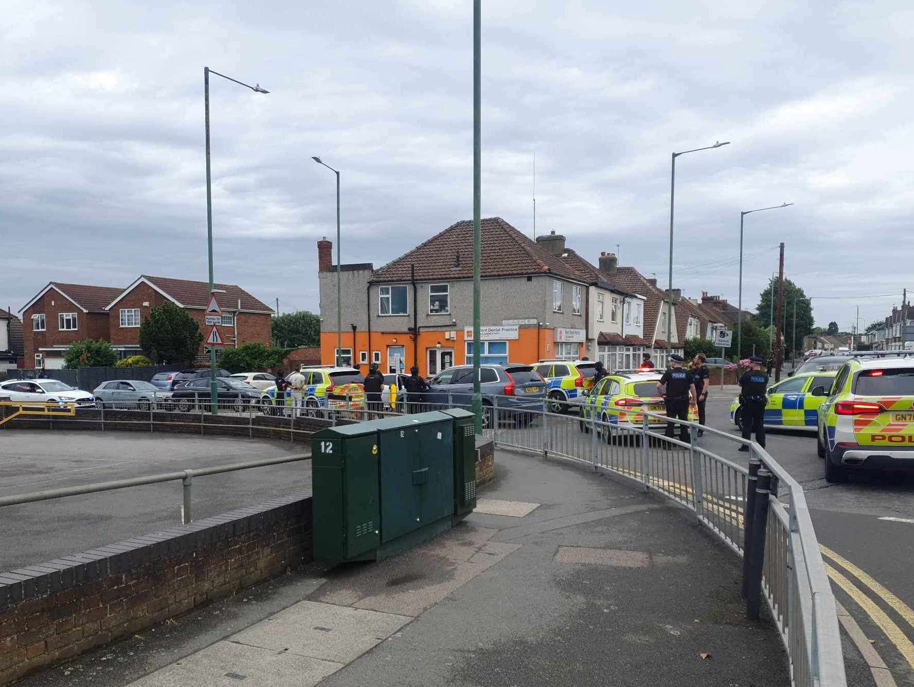 Two men were arrested in the road