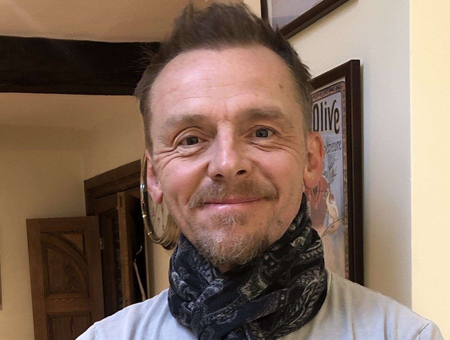 Simon Pegg is auctioning off a scarf (Cahonas Scotland/PA)