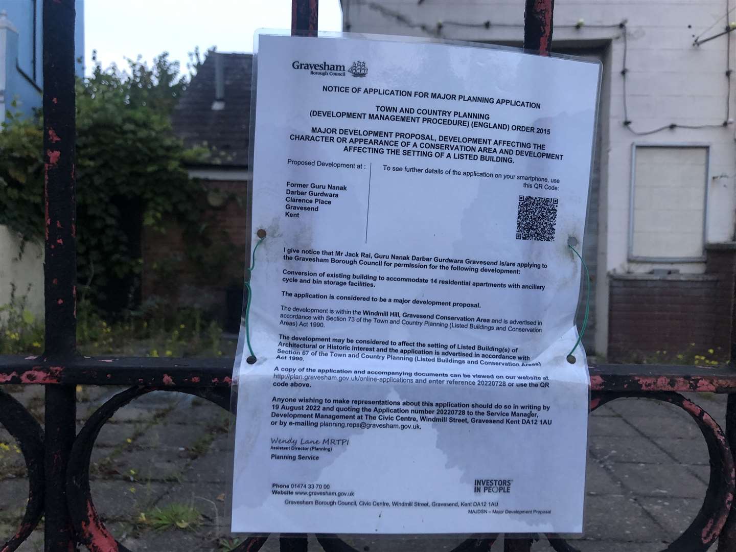 Planning notice to convert the building into 14 flats