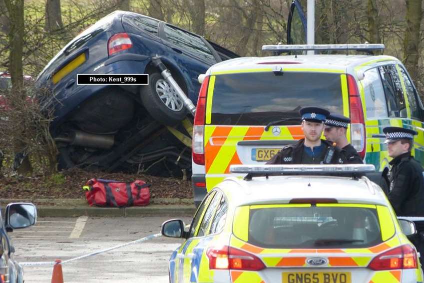 Emergency services at the scene. Pic: Kent999s