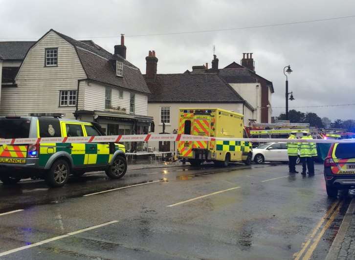 The road is shut off. Picture: Sally Pendleton