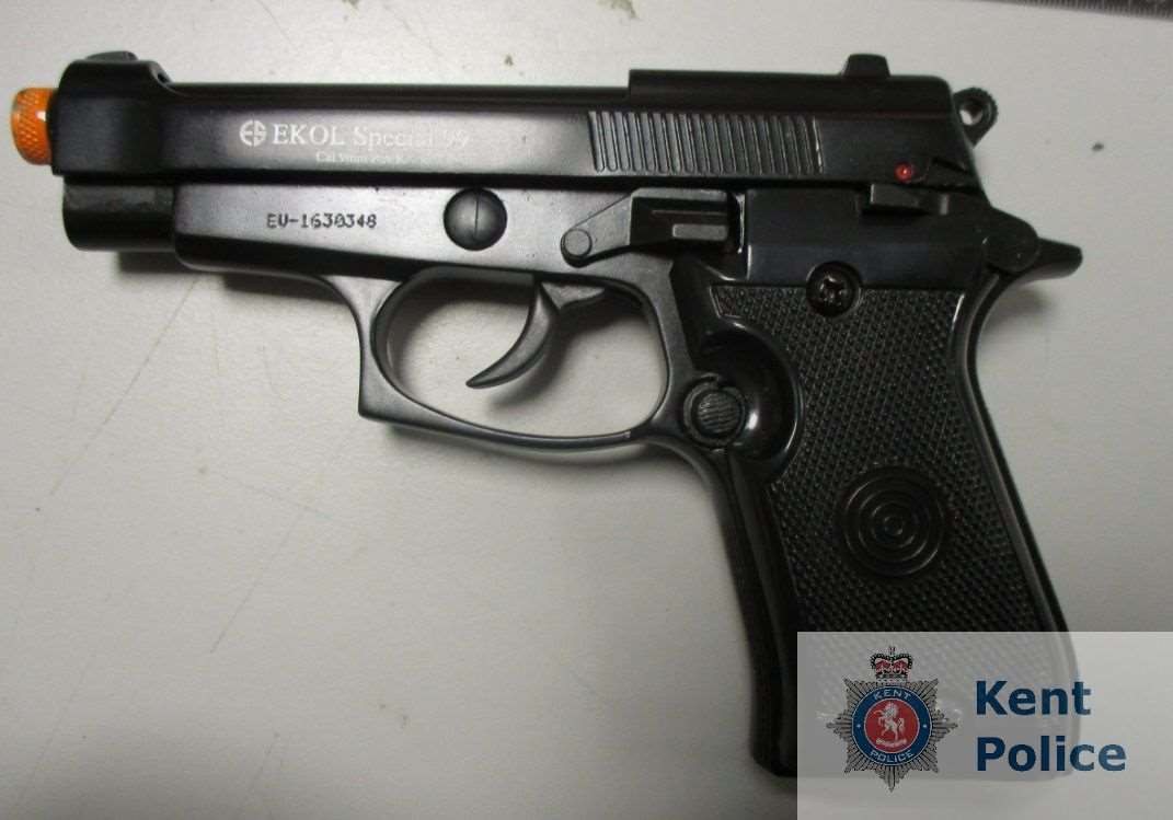 The EKOL Special 99 Blank Pistol. Pic: Kent Police