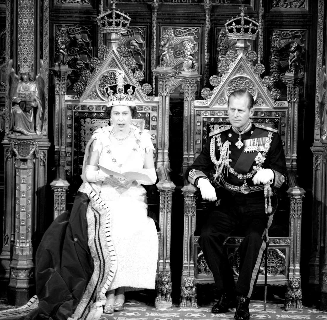 The Queen and the Duke of Edinburgh at the State Opening of Parliament in 1967 (PA)