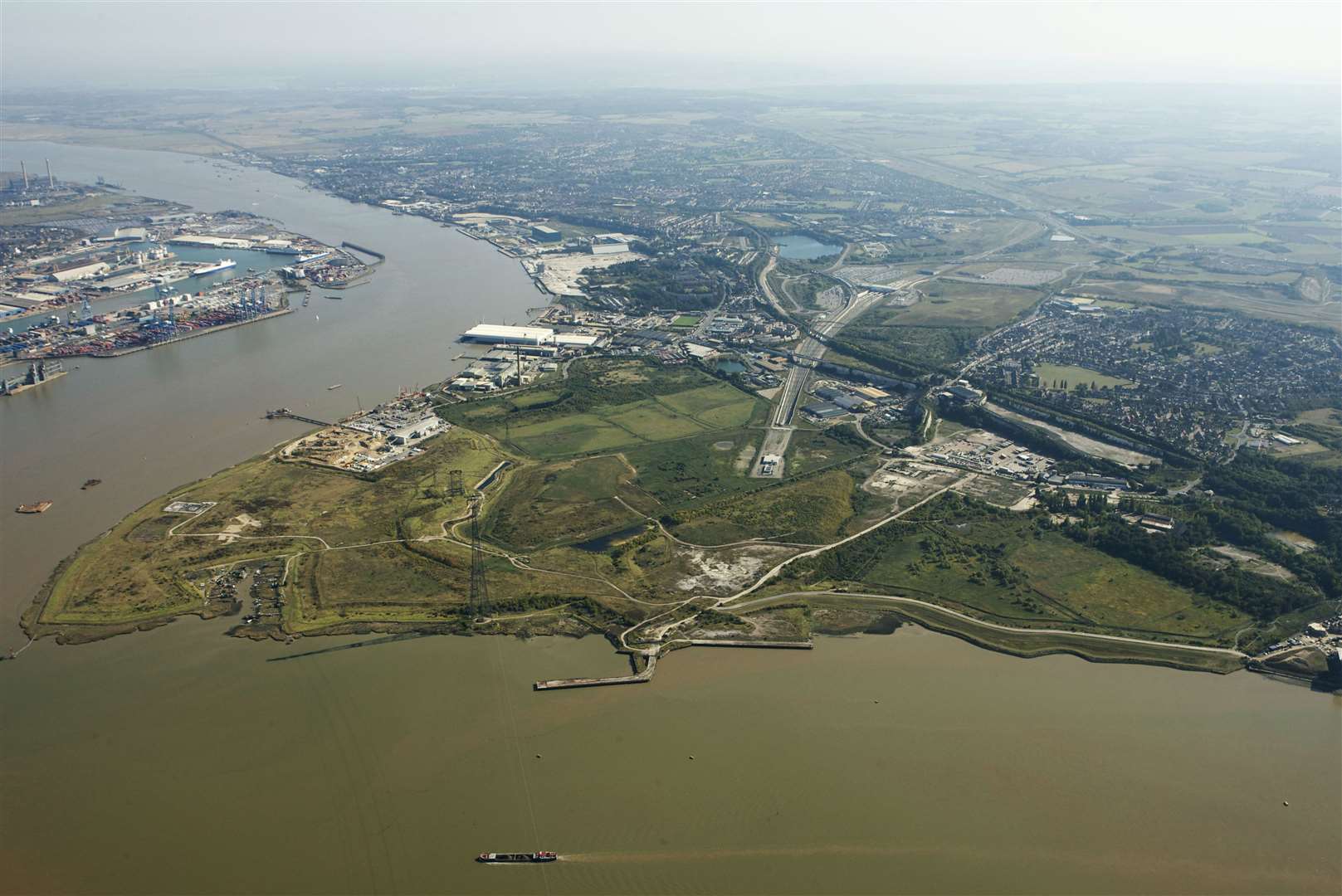 The London Resort is set to be built on the Swanscombe Peninsula which is home to marshland and some businesses. Picture: EDF Energy