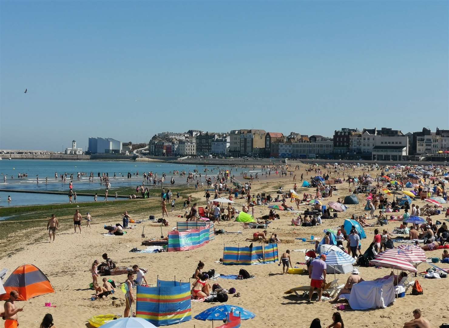 Margate main sands. Stock image