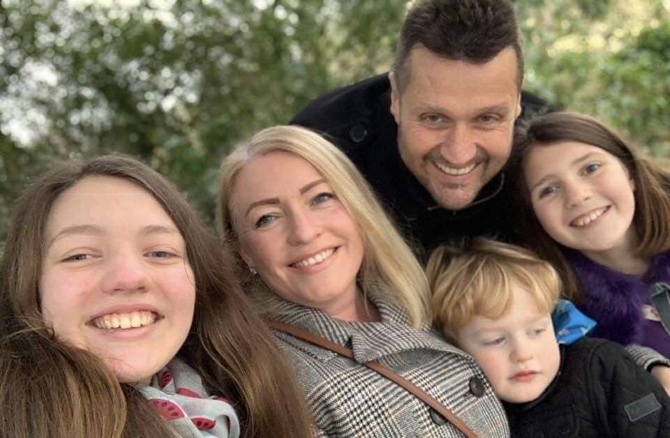 Madeline with her husband, David Marshall, and her children Feema, 15; Finn, 6, and Neve, 13. Picture: Madeline Goode-Marshall