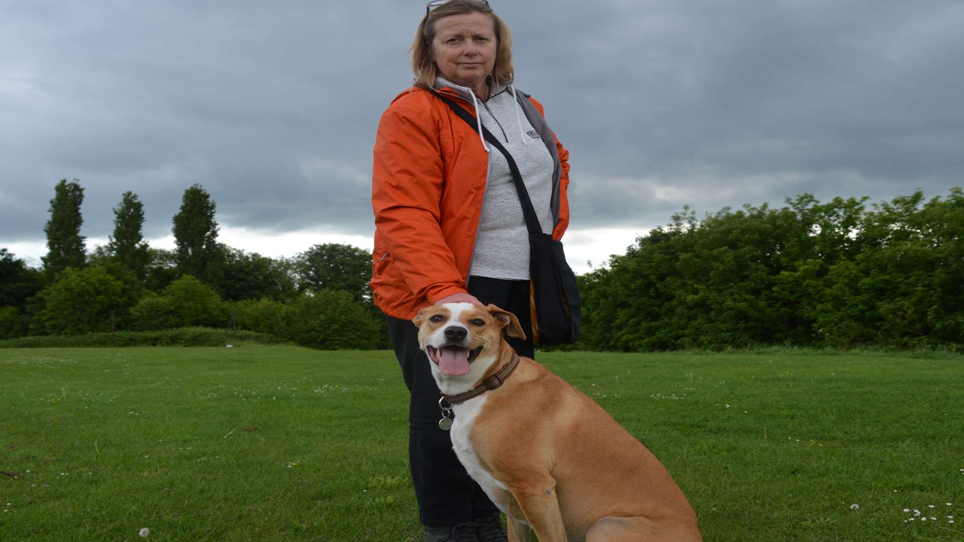 Janet Booker with her dog Bindi