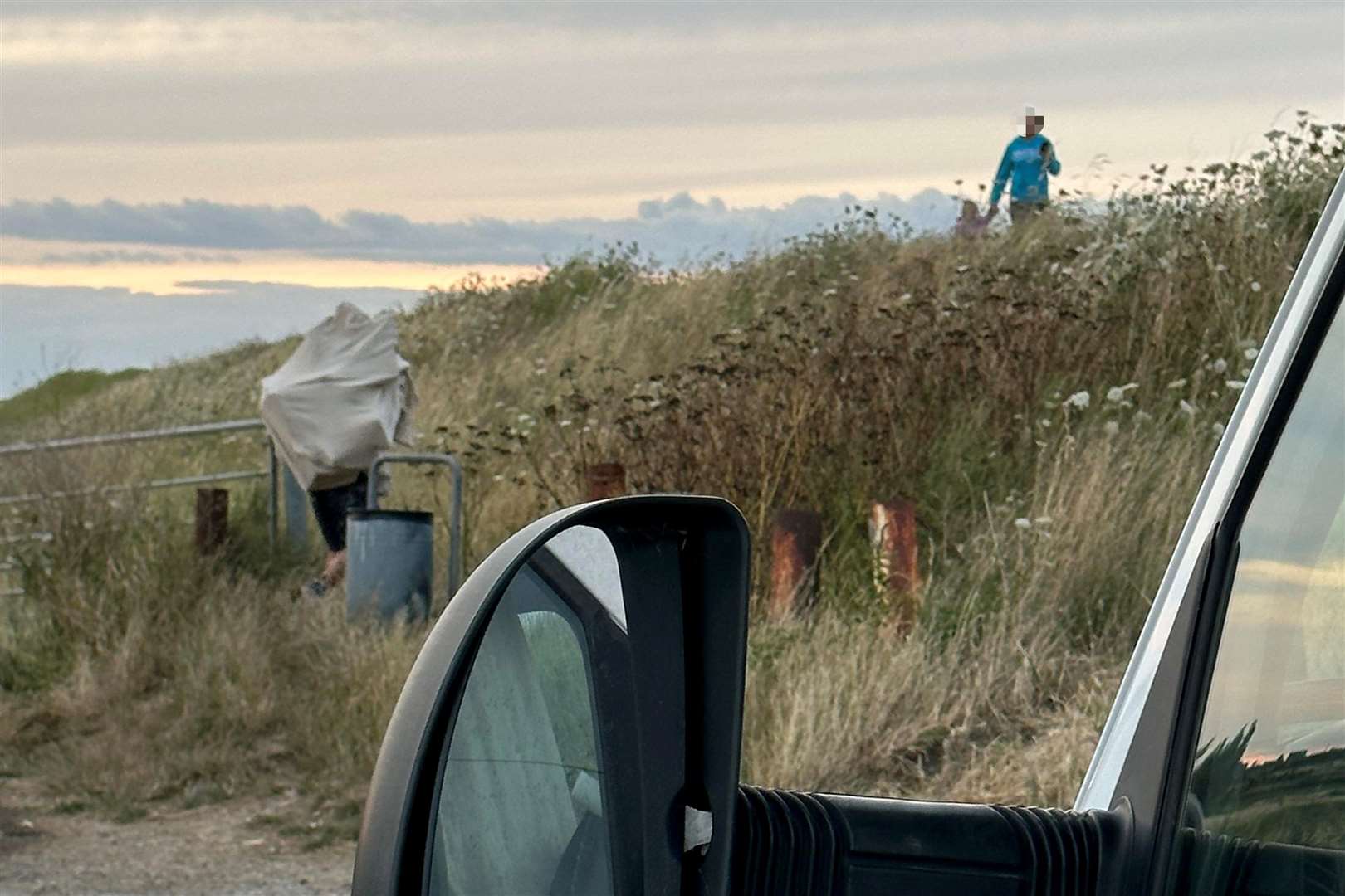 The people caught taking rubbish onto Shellness Beach, Leysdown. Picture: Daniel Ward