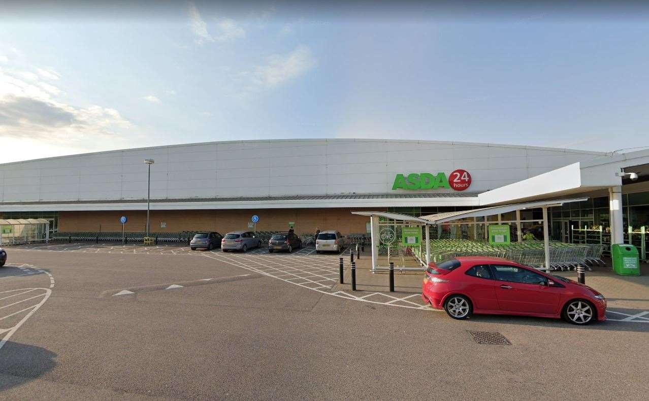 Plans have been submitted to build a fast food drive-thru restaurant in the existing car park at Asda Greenhithe. Photo: Google